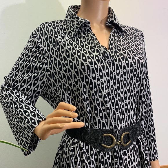 DS ITALY gorgeous dress with matching belt - Picture 2 of 8